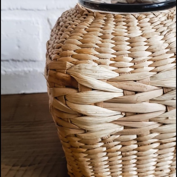 Accents Woven Basket Vase With A Glass Insert Poshmark